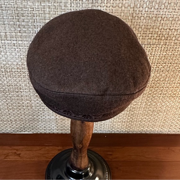 🌟HP🌟VTG 1970s-80s Authentic Brown Wool Blend Greek Fisherman Cap 7 1/2 - Picture 8 of 13